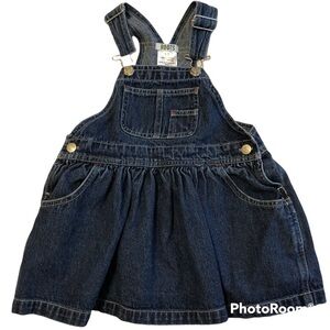 Roots Baby Denim Bib Overall Dress 12-18months